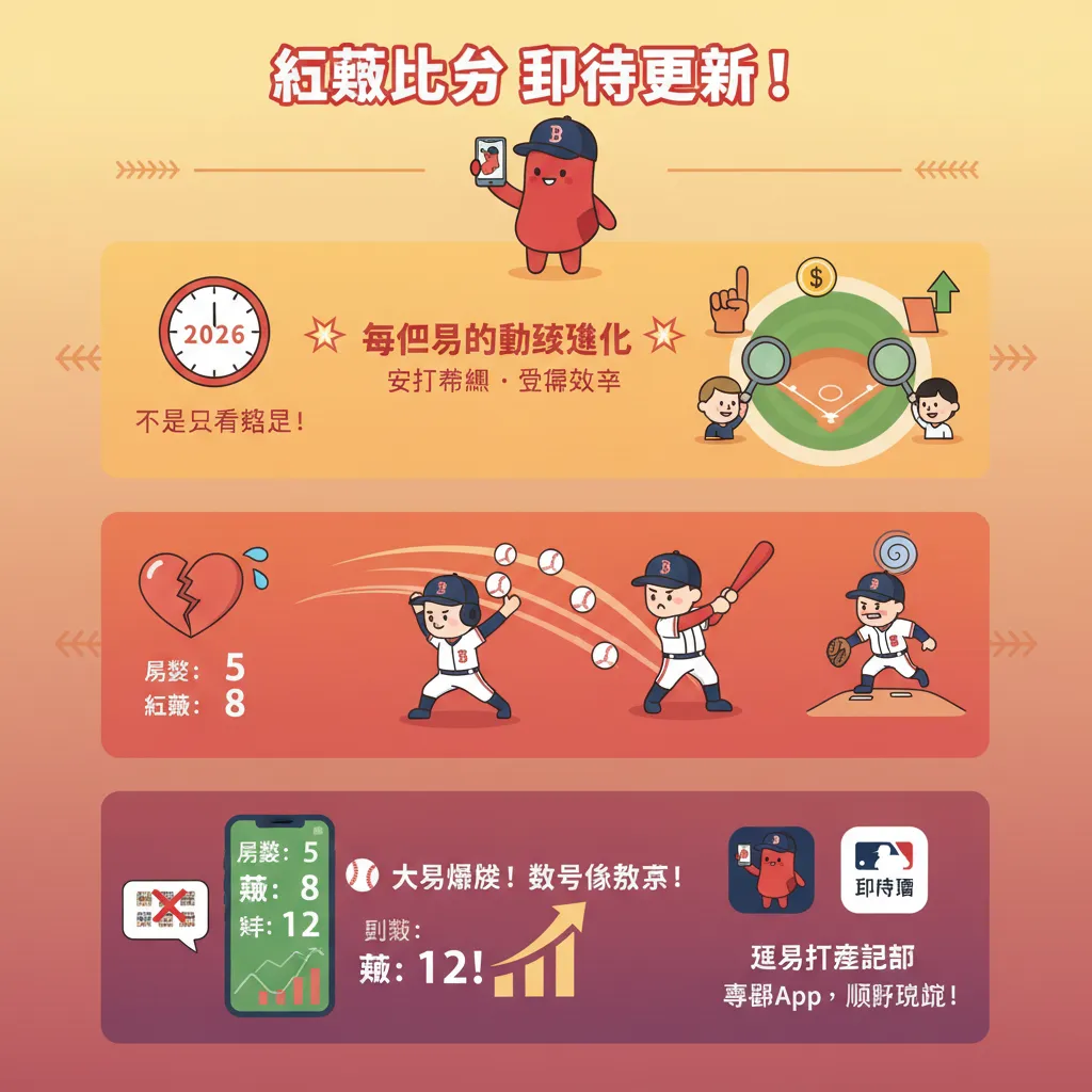 紅襪比分即時更新：掌握每局得分與安打動態